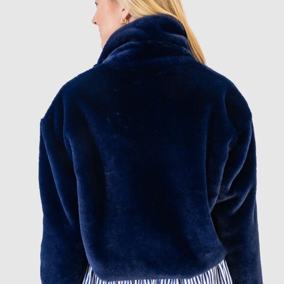 Koch Celese Jacket in Navy Faux, Size M - Picture 2 of 5